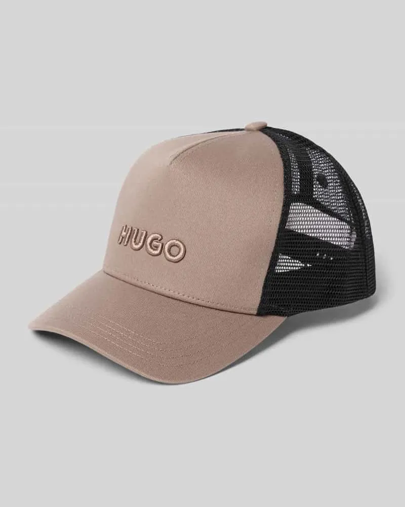 HUGO BOSS Cap mit Mesh Einsätzen und Logo-Detail Taupe