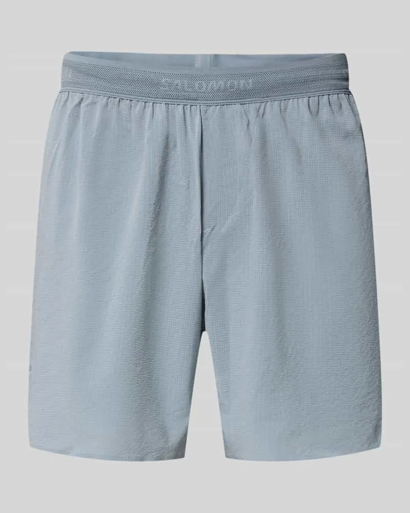 Salomon Shorts mit elastischem Logo-Bund Modell 'SENSE AERO Hellgrau
