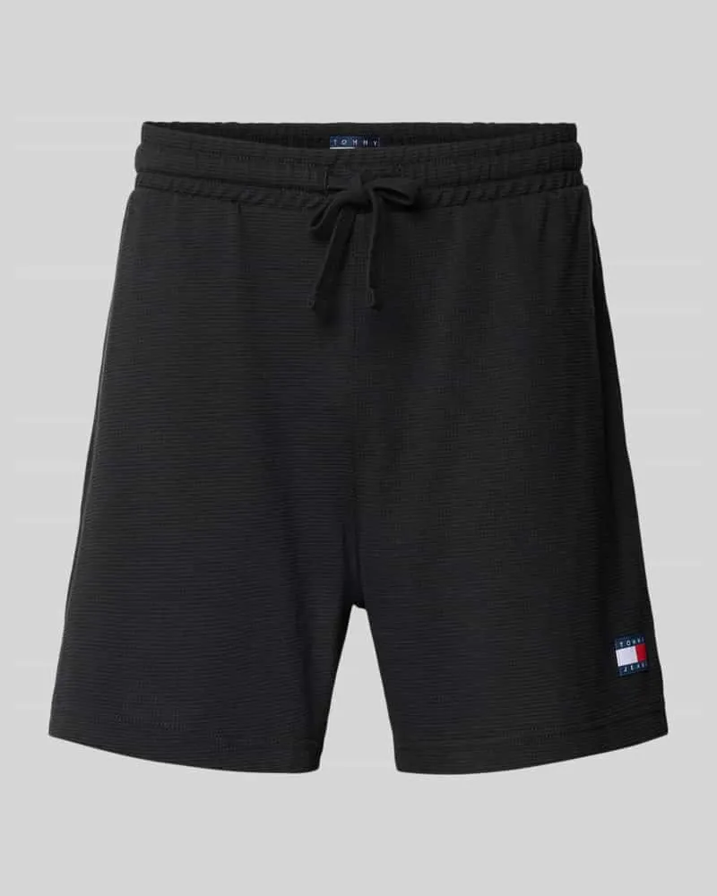 Tommy Hilfiger Regular Fit Sweatshorts aus Baumwoll-Mix Black