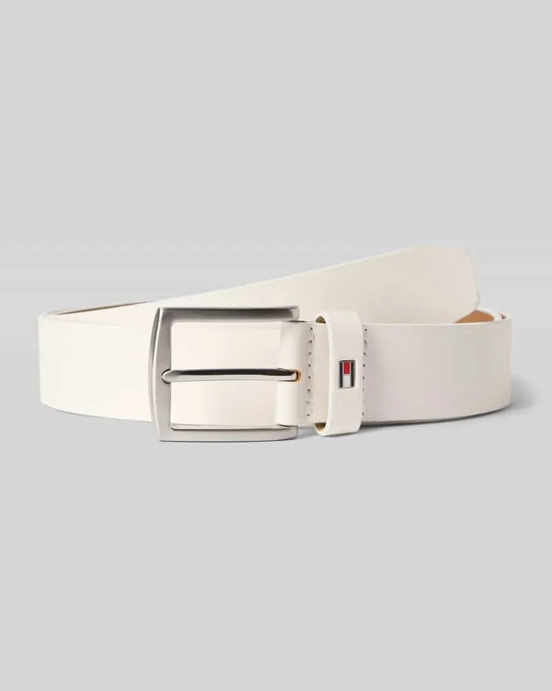 Tommy Hilfiger Gürtel aus Rindsleder mit Dornschließe Modell 'NEWDENTON Weiss