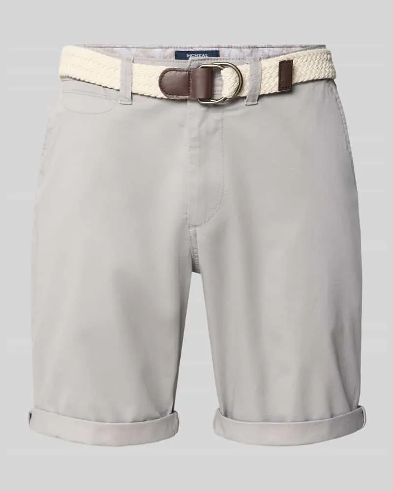 McNeal Bermudas mit Gürtel und Eingrifftaschen Flanell