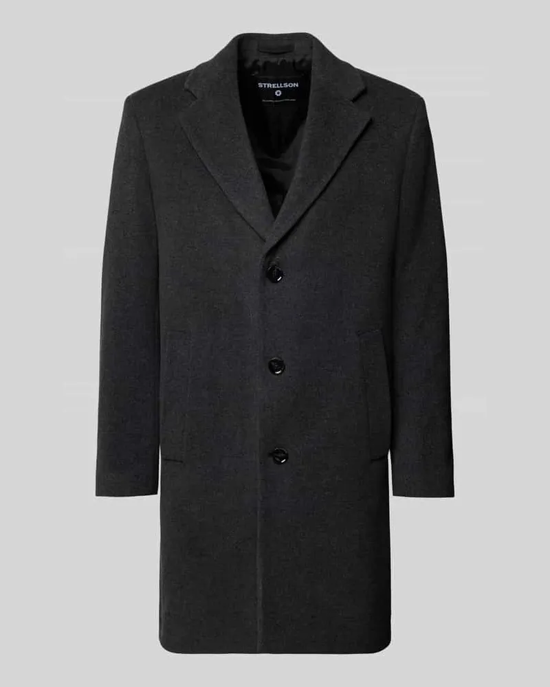 Strellson Regular Fit Wollmantel mit Kaschmir-Anteil Modell 'ADRIA 3.0 Anthrazit