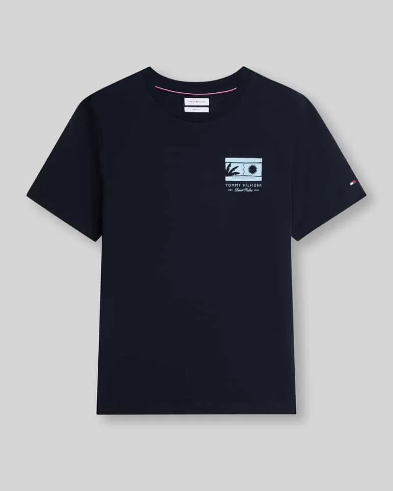 Tommy Hilfiger Regular Fit T-Shirt aus reiner Baumwolle Marine