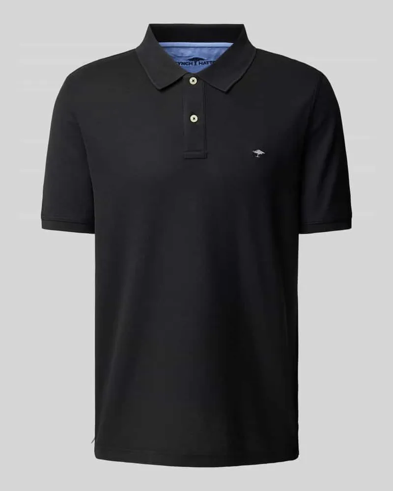 Fynch-Hatton Regular Fit Poloshirt mit Label-Stitching 