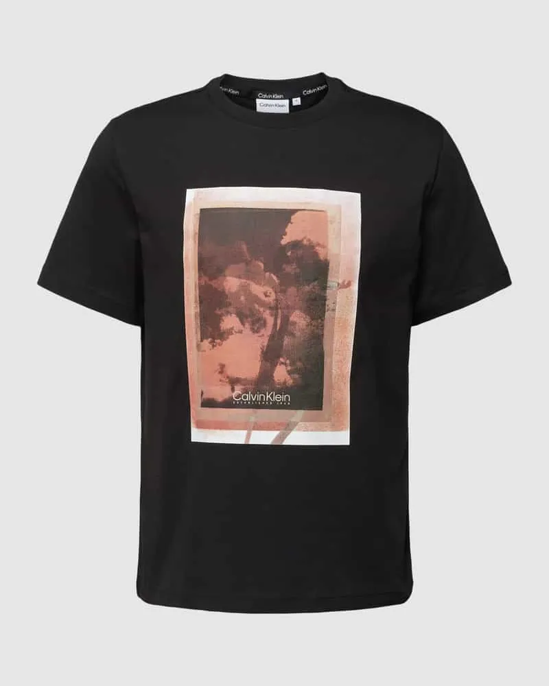 Calvin Klein T-Shirt mit Label-Print Modell 'PHOTO Black