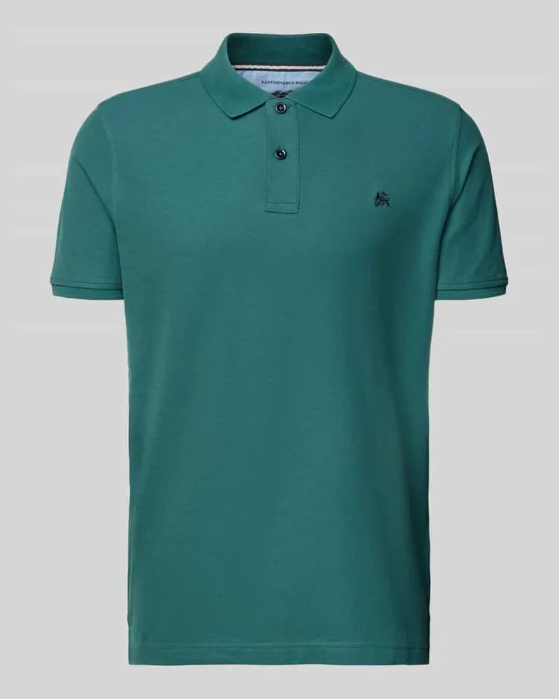 Lerros Poloshirt mit Logo-Stitching Modell 'PERFORMANCE Gruen