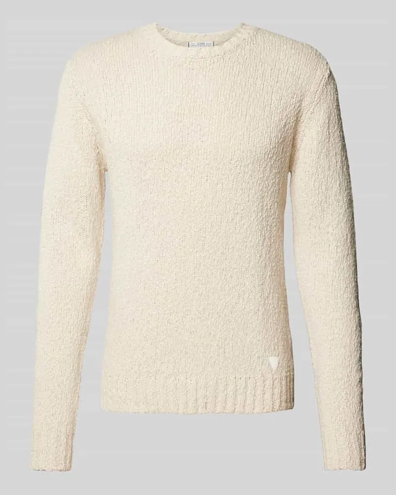 Guess Strickpullover mit Label-Patch Modell 'DEVEN 