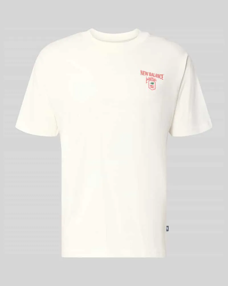 New Balance T-Shirt mit Label-Print Modell 'GRAB A BITE LONDON Weiss