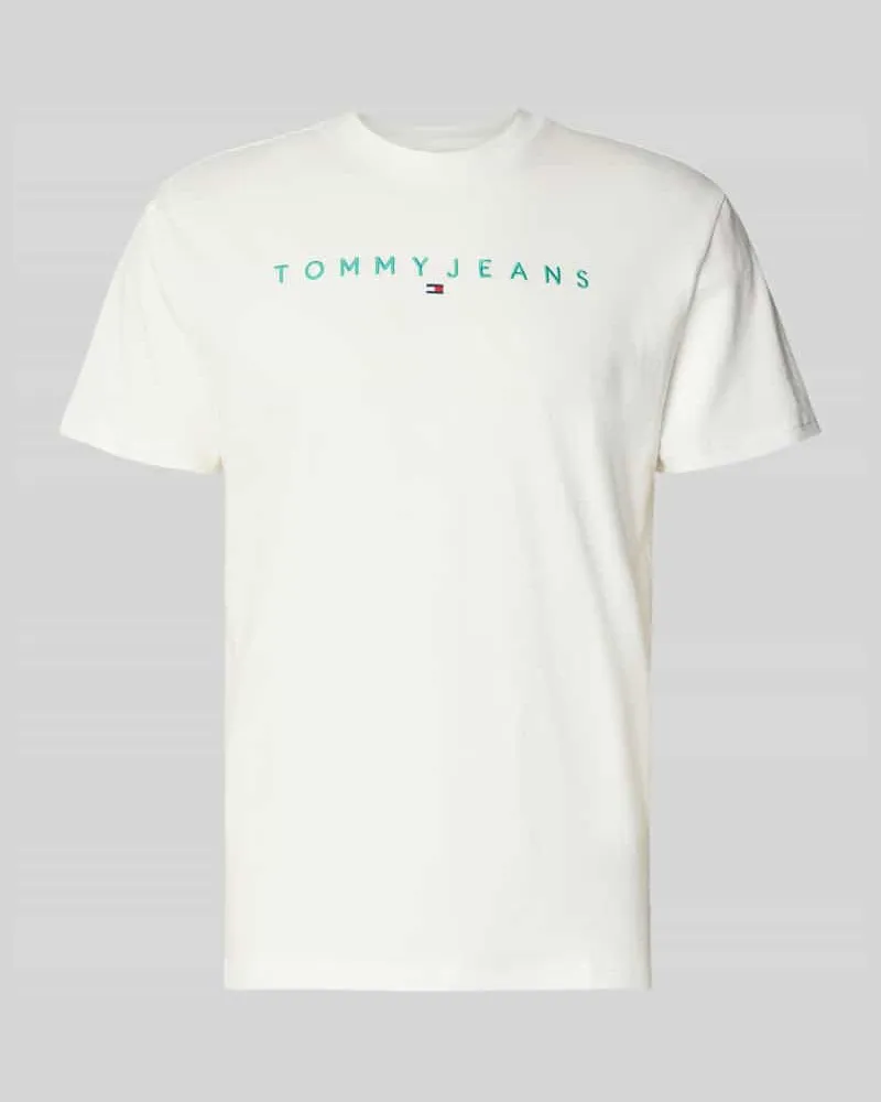 Tommy Hilfiger Regular Fit T-Shirt aus reiner Baumwolle Offwhite