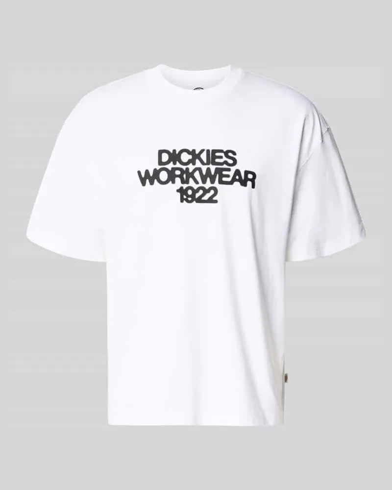 Dickies T-Shirt mit Label-Print Modell 'TORREY Weiss
