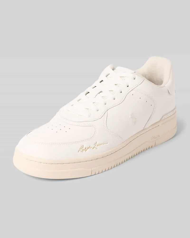 Ralph Lauren Sneaker aus echtem Rindsleder Ecru