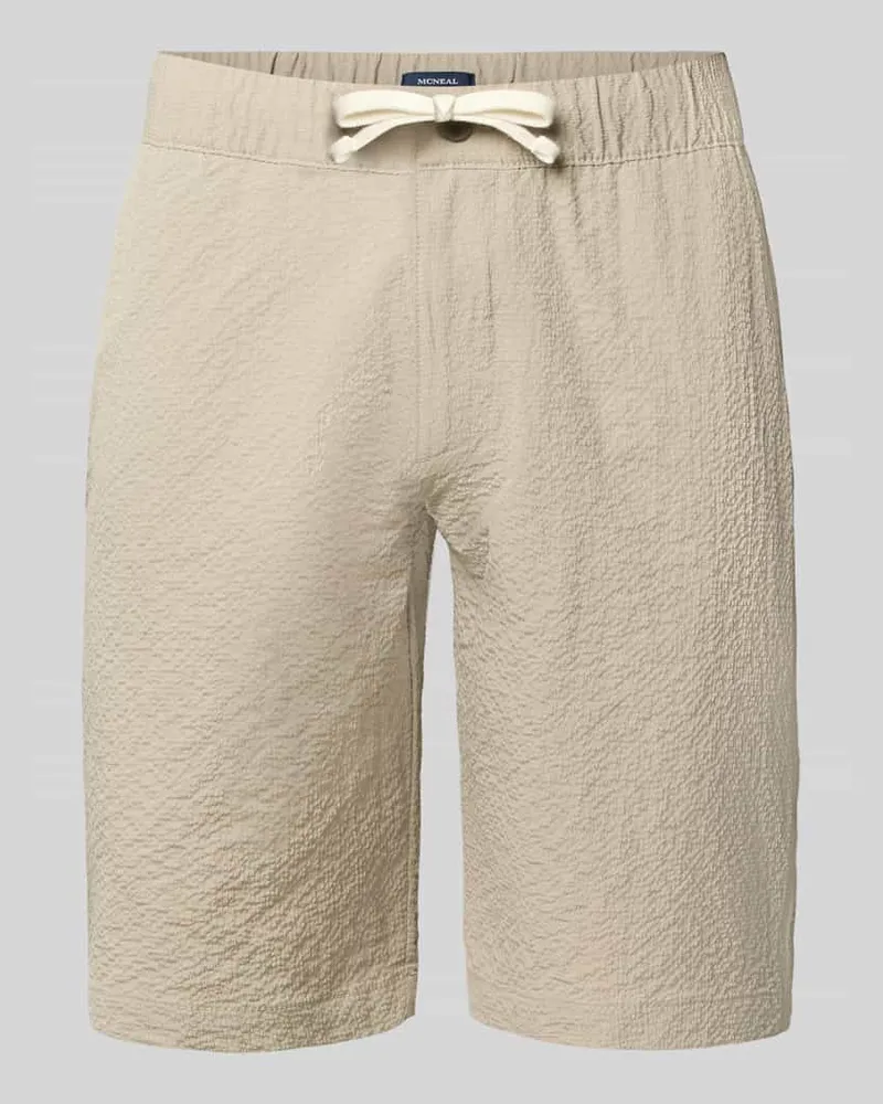 McNeal Shorts mit elastischem Bund und Eingrifftaschen Ecru
