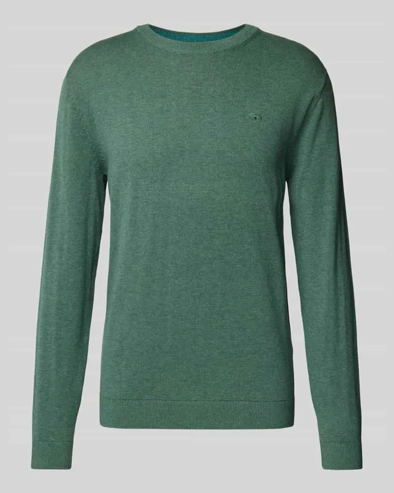 Tom Tailor Strickpullover mit Rundhalsausschnitt aus reiner Baumwolle 