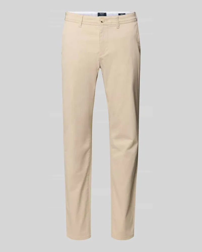 McNeal Straight Fit Chino mit Gesäßtaschen Kitt