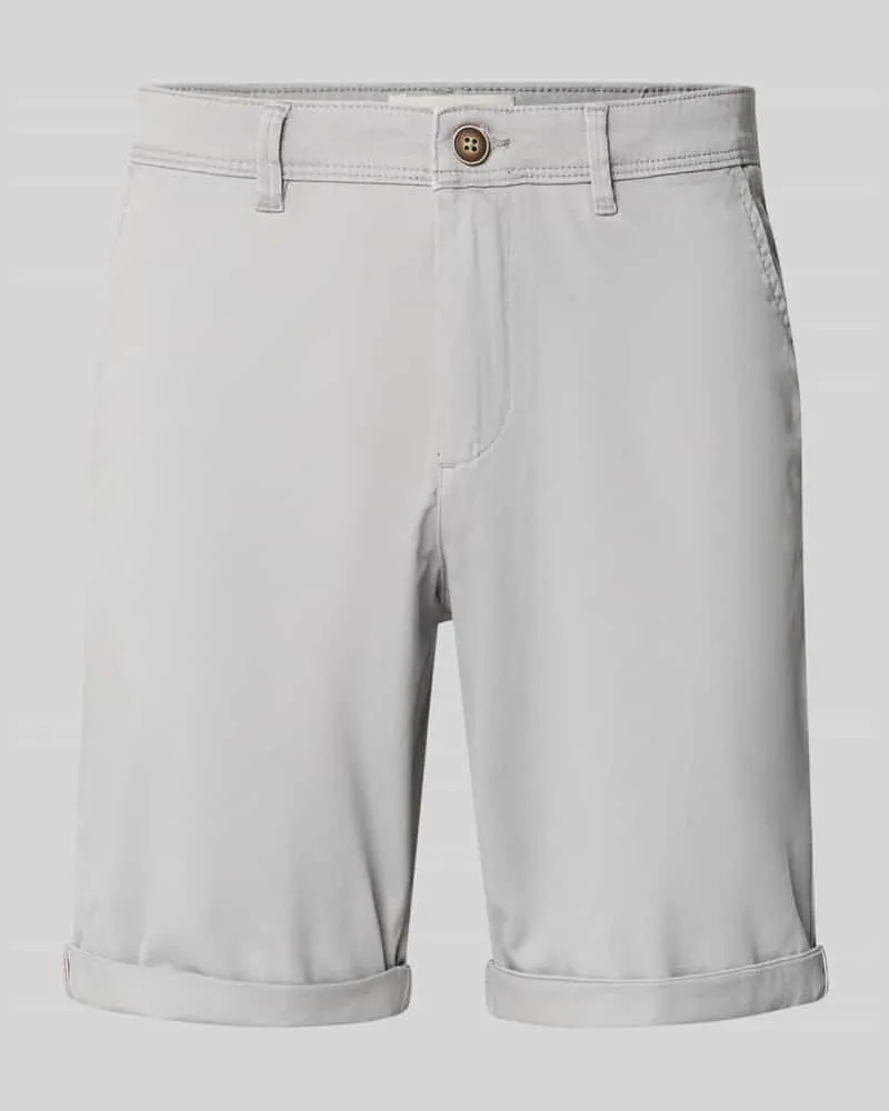 Jack & Jones Regular Fit Shorts mit Eingrifftaschen Modell 'BOWIE Mittelgrau