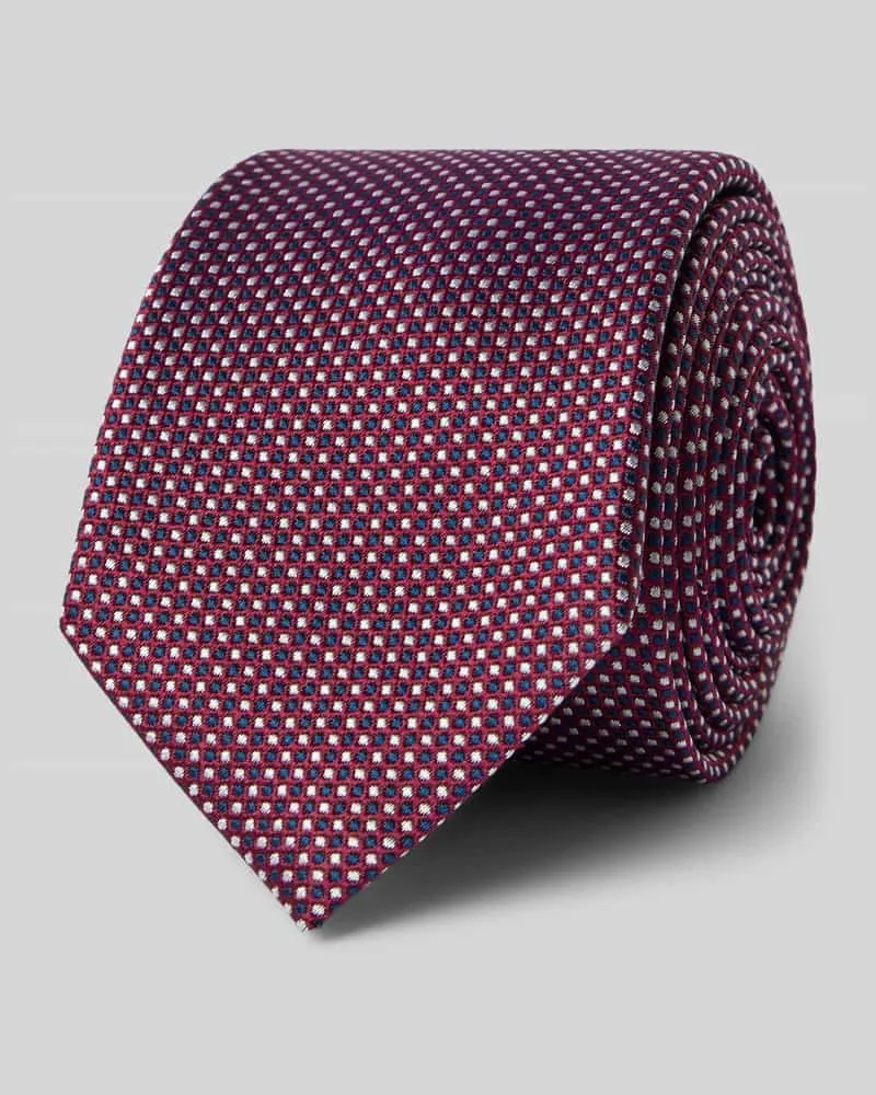 cinque Seidenkrawatte im Allover-Look Modell 'Salvo' (6 cm Bordeaux