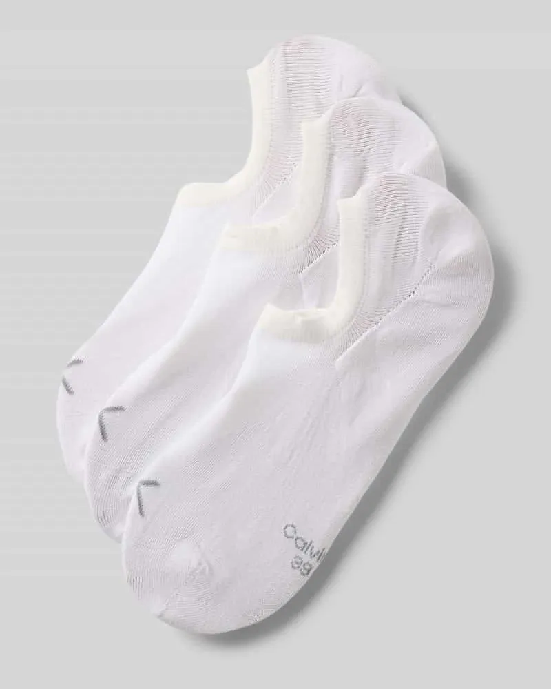 Calvin Klein Socken aus Baumwoll-Mix Modell 'FOOTIE Weiss