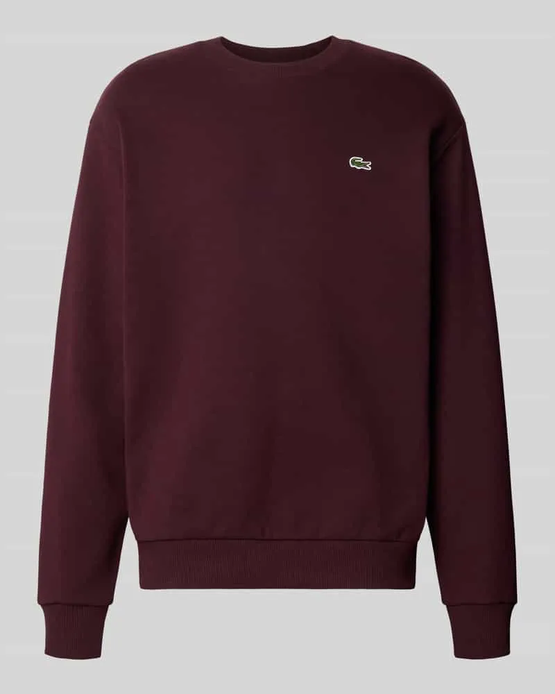 Lacoste Regular Fit Sweatshirt aus Baumwoll-Mix Bordeaux