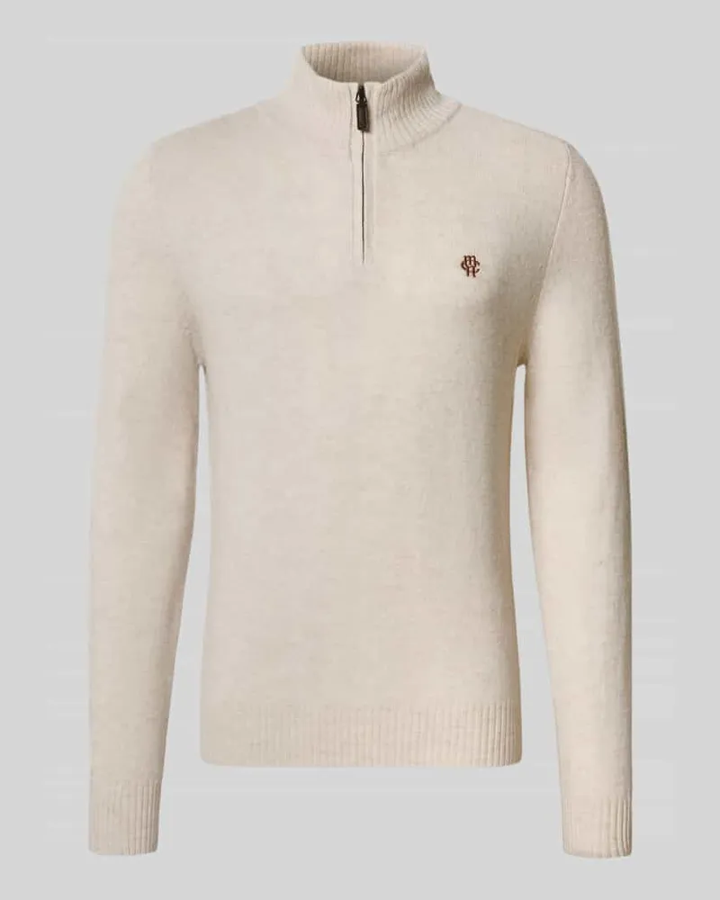 McNeal Regular Fit Strickpullover aus reiner Wolle Kitt