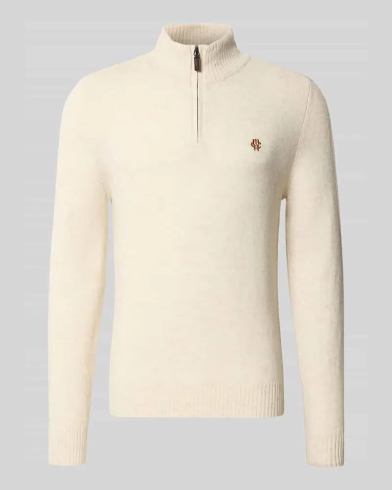 McNeal Regular Fit Strickpullover aus reiner Wolle Kitt