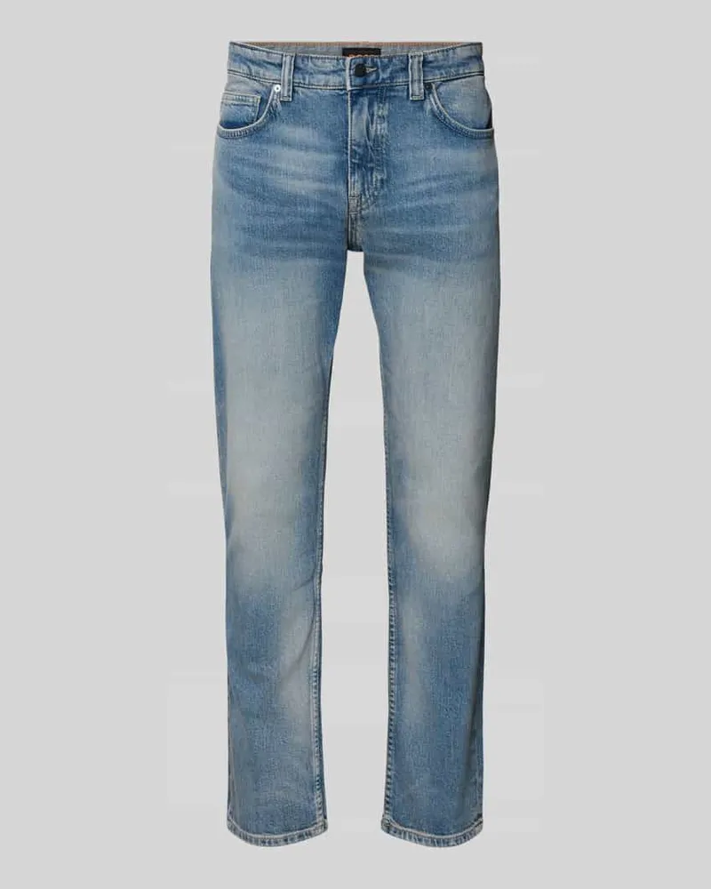 HUGO BOSS Slim Fit Jeans aus Baumwoll-Mix Modell 'DELAWARE BO Hellblau