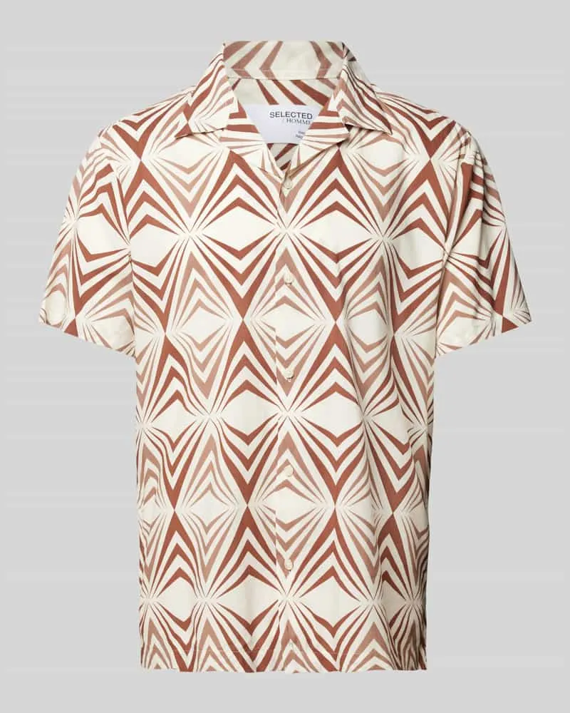 Selected Homme Regular Fit Freizeithemd mit Allover-Muster 
