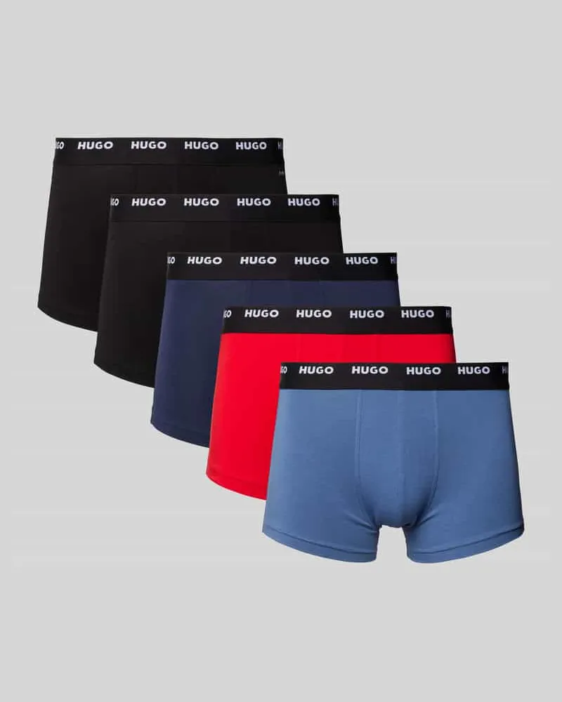 HUGO BOSS Trunks mit elastischem Label-Bund im 5er-Pack 