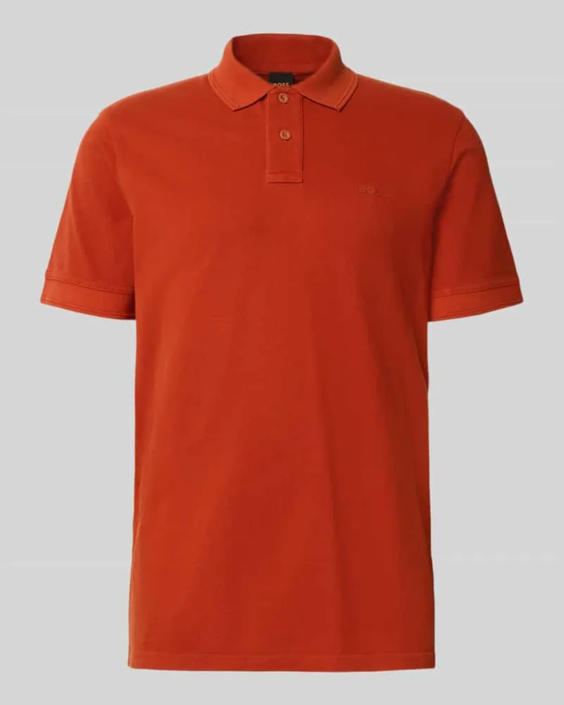 HUGO BOSS Regular Fit Poloshirt aus reiner Baumwolle Modell 'PRIME Orange