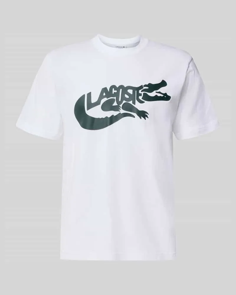 Lacoste Regular Fit T-Shirt aus reiner Baumwolle Weiss
