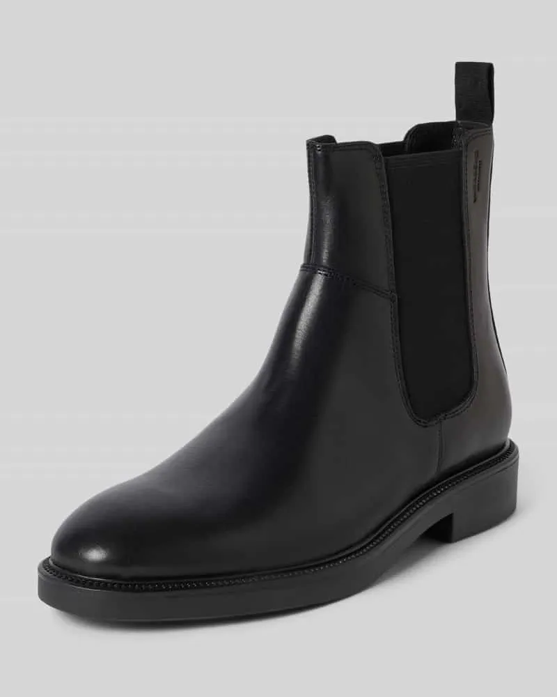 Vagabond Chelsea Boots aus Rindsnappa mit Stretcheinsatz Black
