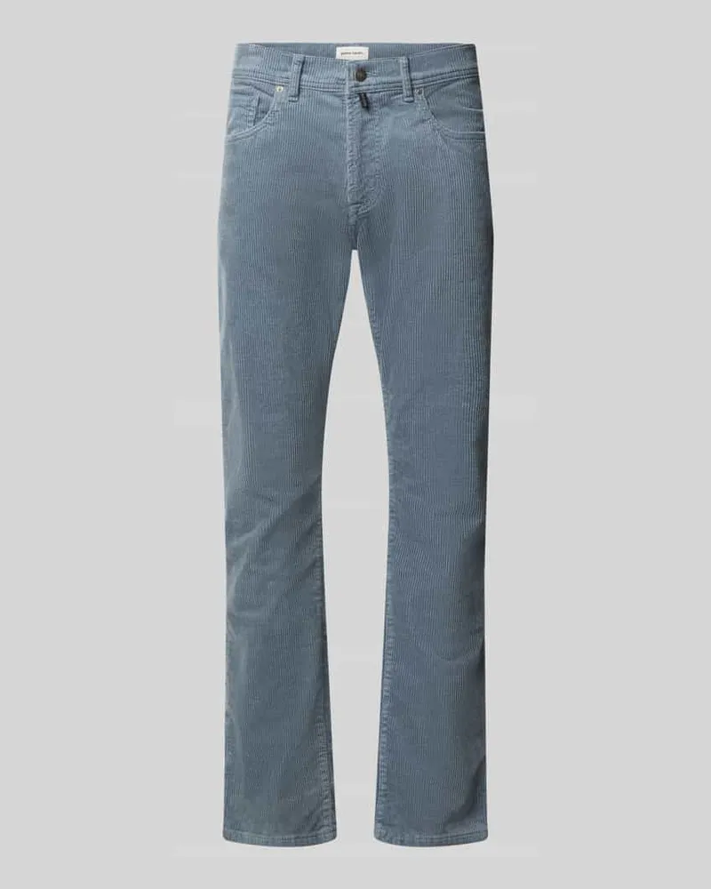 Pierre Cardin Straight Fit Cordhose aus elastischem Baumwoll-Mix Modell 'Laval Hellblau