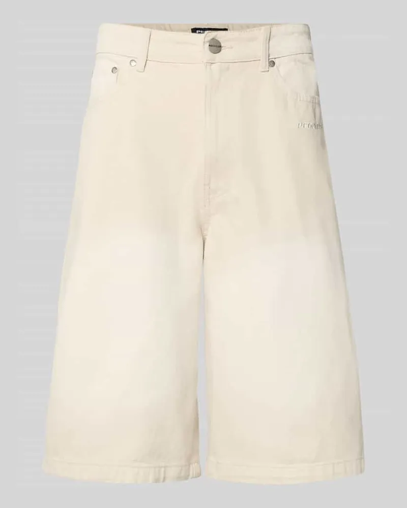 PEGADOR Straight Fit Shorts in Denim-Optik Modell 'Kolar Ecru