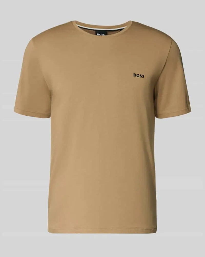 HUGO BOSS Regular Fit T-Shirt aus Baumwoll-Mix Modell 'MIX&MATCH T-SHIRT R Camel