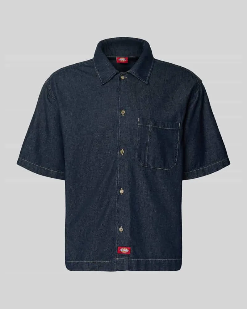 Dickies Relaxed Fit Jeanshemd mit Brusttasche Jeansblau