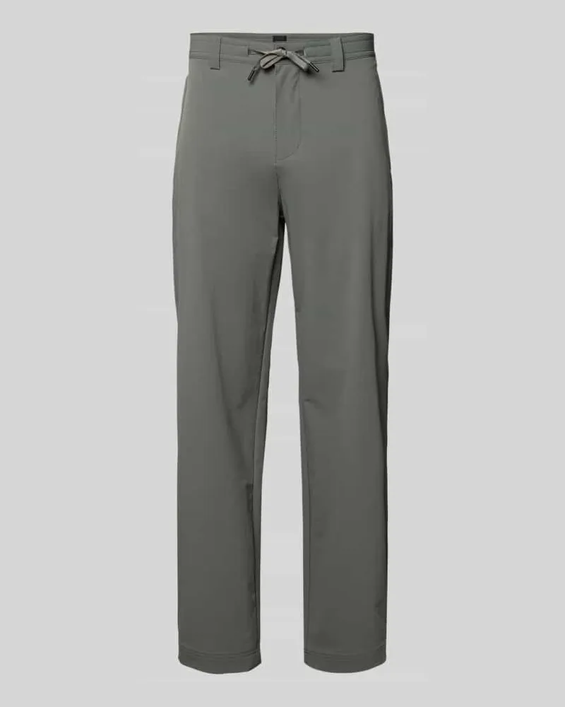 HUGO BOSS Straight-Tapered Fit Chino mit Bund Tunnelzug Modell 'CHINO Oliv