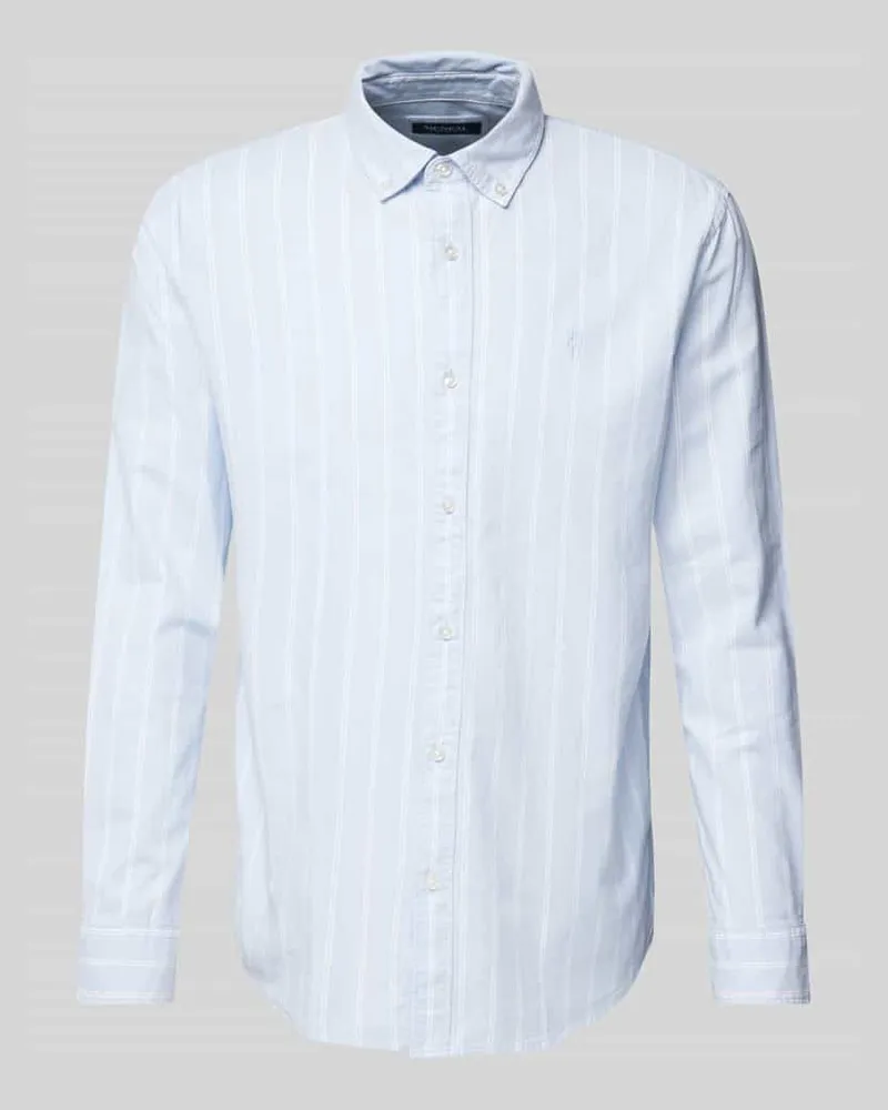 McNeal Regular Fit Freizeithemd mit Button-Down-Kragen Hellblau