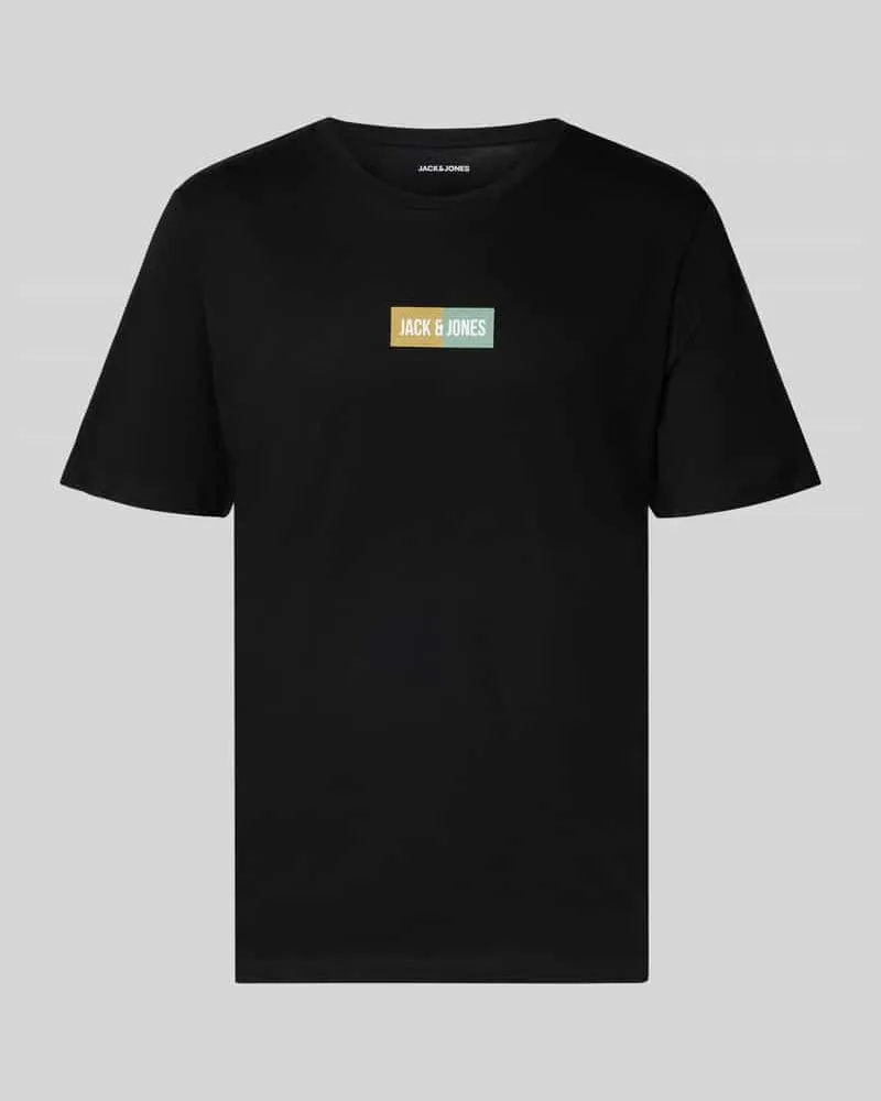 Jack & Jones T-Shirt mit Label-Print und Rundhalsausschnitt 