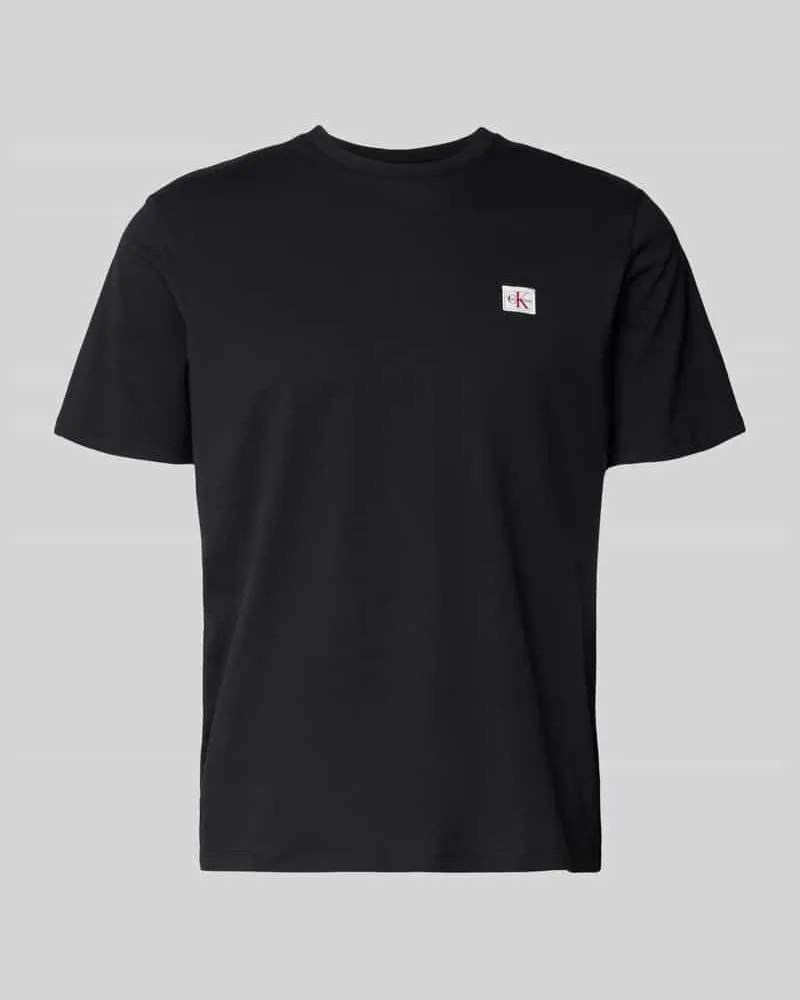 Calvin Klein T-Shirt mit Label-Badge Black