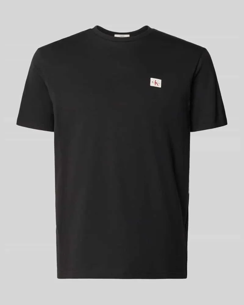 Calvin Klein T-Shirt mit Label-Badge Black
