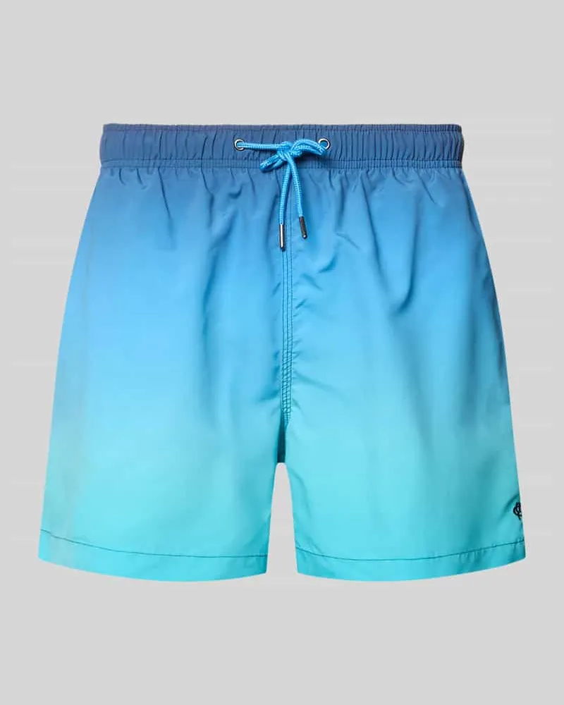 McNeal Badehose in Two-Tone-Machart Marine