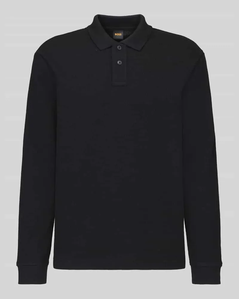 HUGO BOSS Poloshirt mit strukturierter Piqué-Oberfläche Black