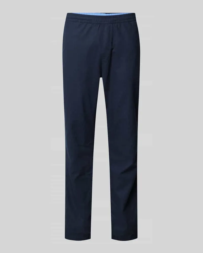 Tom Tailor Gerade Hose aus Leinen-Baumwoll-Mix Marine