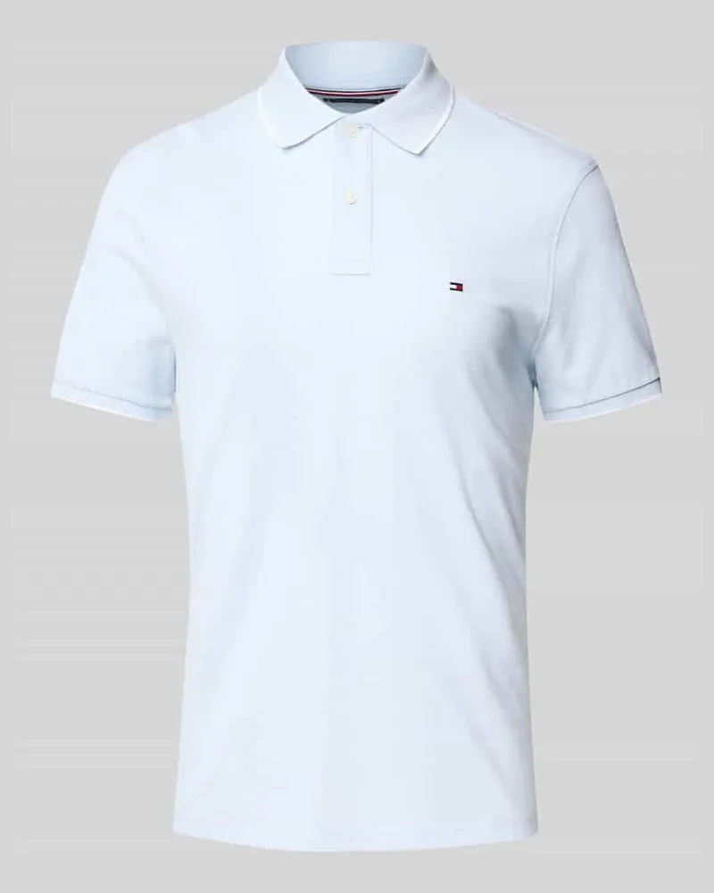 Tommy Hilfiger Regular Fit Poloshirt aus Baumwoll-Leinen-Mix 