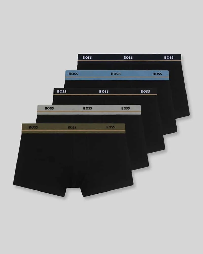 HUGO BOSS Trunks aus Baumwoll-Mix im 5er-Pack Black