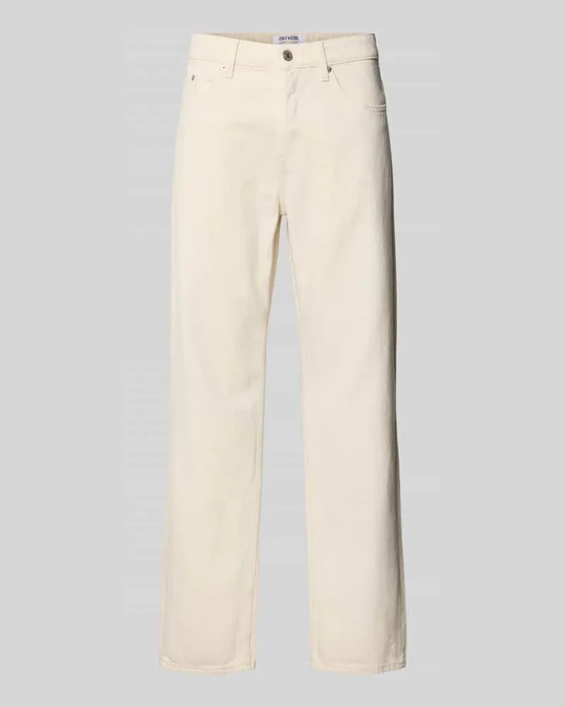 Only & Sons Straight Fit Jeans aus einer Baumwolle Ecru