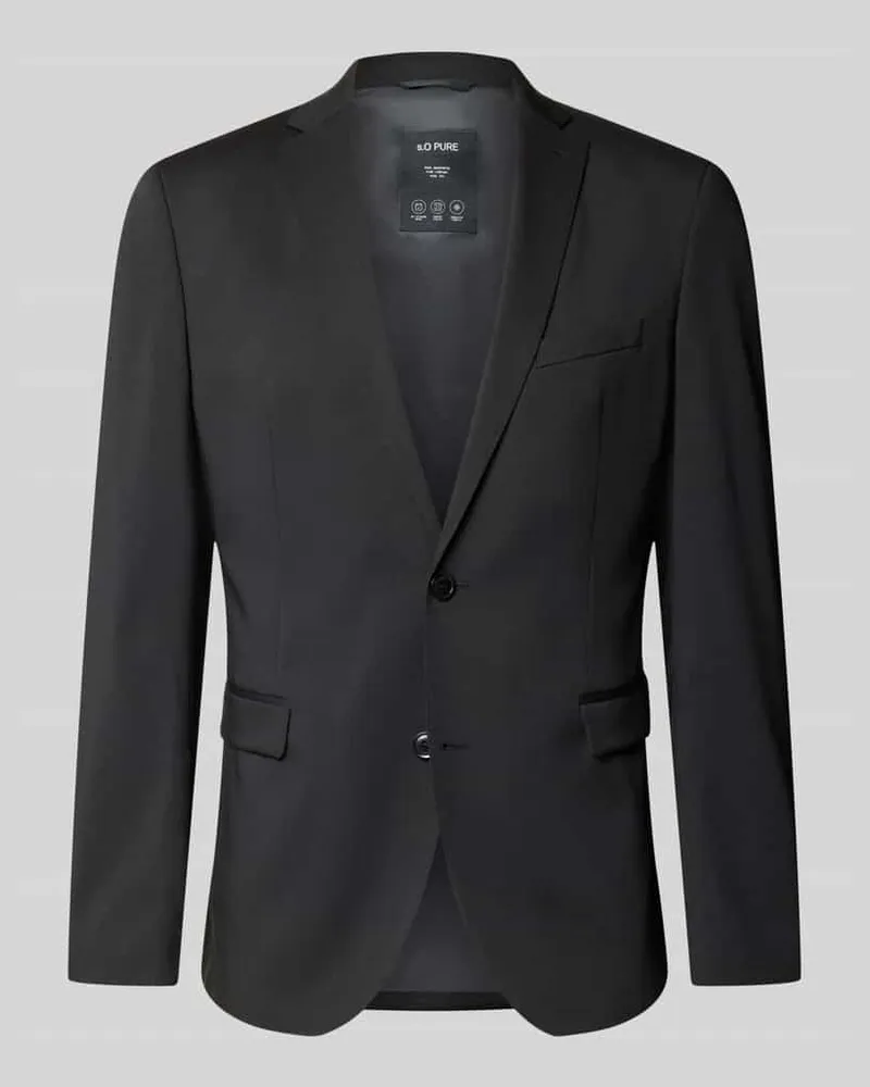 S.Oliver Slim Fit Anzugsakko mit Viskose-Anteil Black