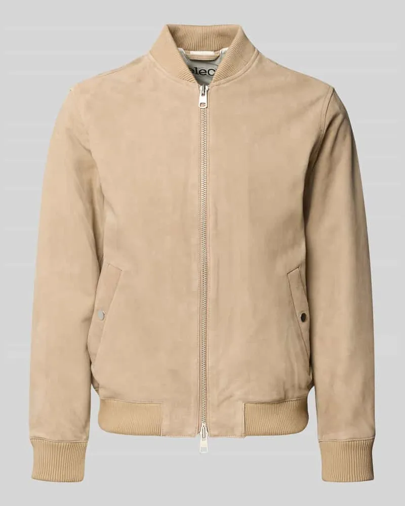 Selected Homme Regular Fit Wildlederjacken aus reinem Ziergenleder Modell 'ARCHIVE Sand