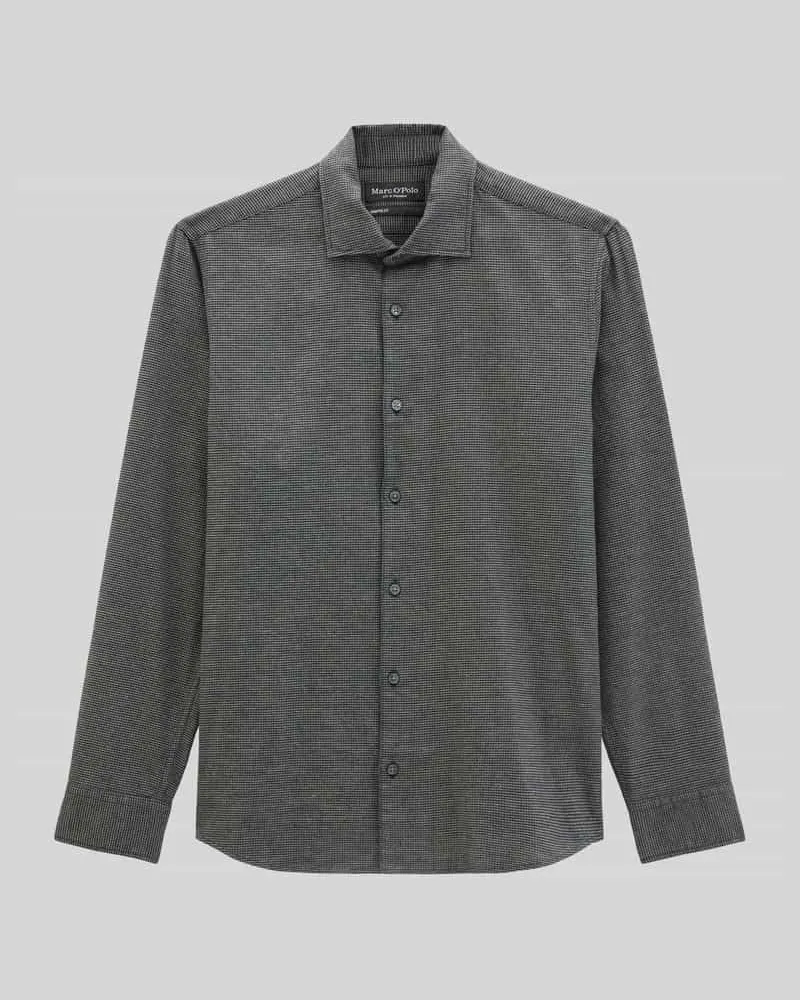 Marc O'Polo Regular Fit Freizeithemd mit geknöpften Manschetten Marine