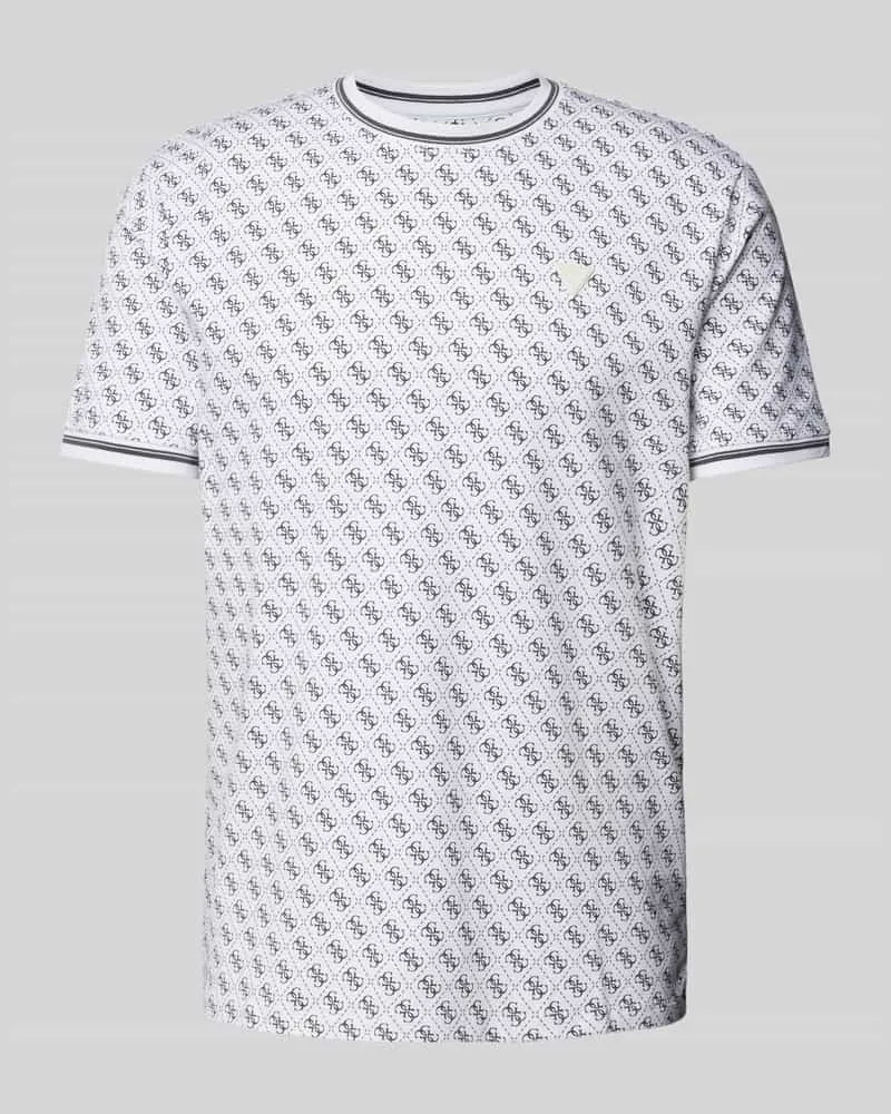 Guess T-Shirt mit elastischen Ärmelabschlüssen Modell 'MARSHALL 