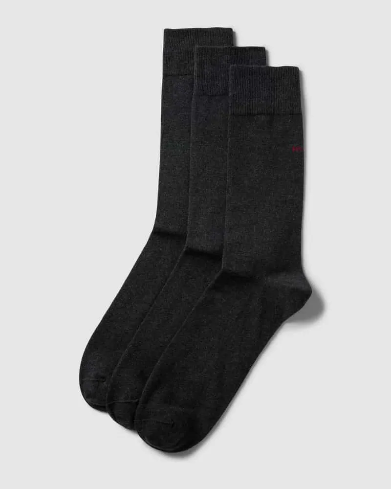 HUGO BOSS Socken mit Label-Detail im 3er-Pack Modell 'UNI COLORS Mittelbraun